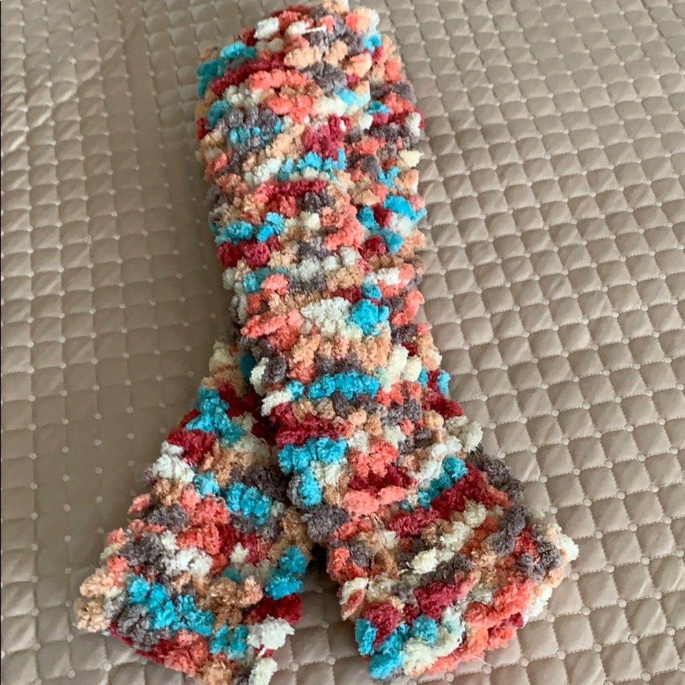 Hand knitted scarf